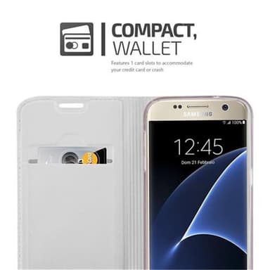 Samsung Galaxy S7 lommebokdeksel etui (sølv)