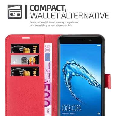 Huawei Enjoy 7 PLUS Deksel Etui Case (rød)