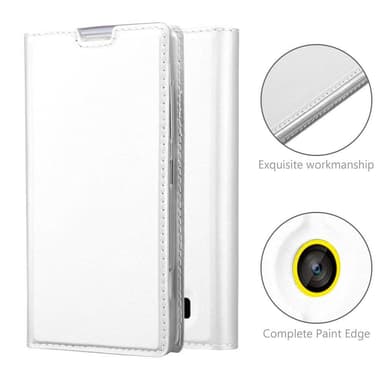 Nokia Lumia 520 / 521 lommebokdeksel etui (sølv)