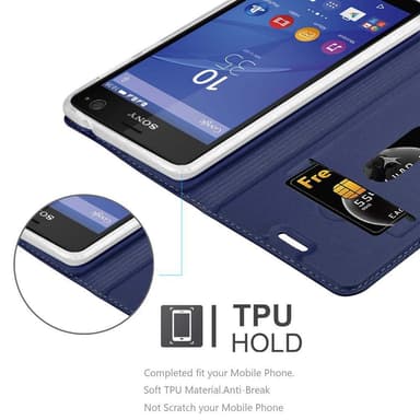 Sony Xperia C4 lommebokdeksel etui (blå)
