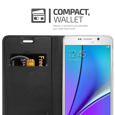 Samsung Galaxy NOTE 5 lommebokdeksel etui (svart)