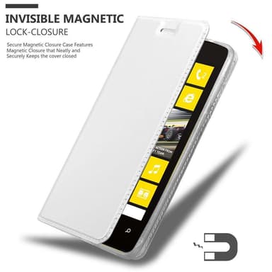 Nokia Lumia 520 / 521 lommebokdeksel etui (sølv)