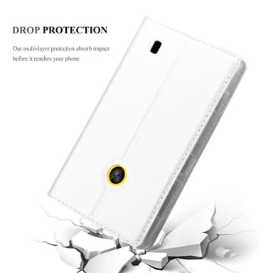 Nokia Lumia 520 / 521 lommebokdeksel etui (sølv)