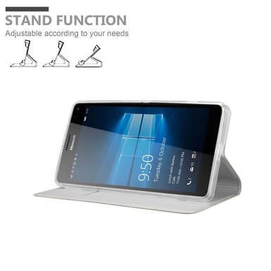 Nokia Lumia 950 XL lommebokdeksel etui (sølv)