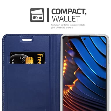 Xiaomi POCO X3 GT lommebokdeksel etui (blå)