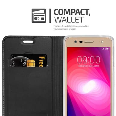 LG X POWER 2 lommebokdeksel etui (svart)