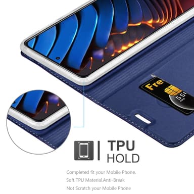 Xiaomi POCO X3 GT lommebokdeksel etui (blå)