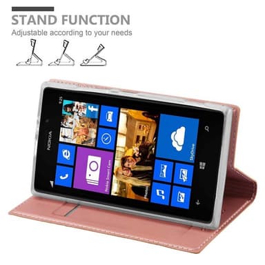 Nokia Lumia 925 lommebokdeksel etui (rosa)