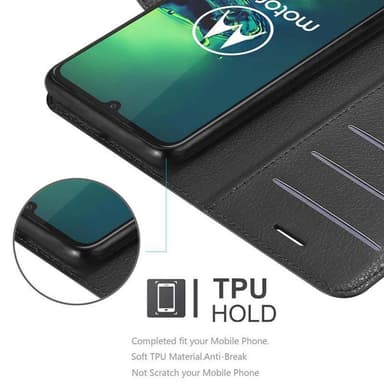 Motorola MOTO G8 PLUS Deksel Etui Case (svart)