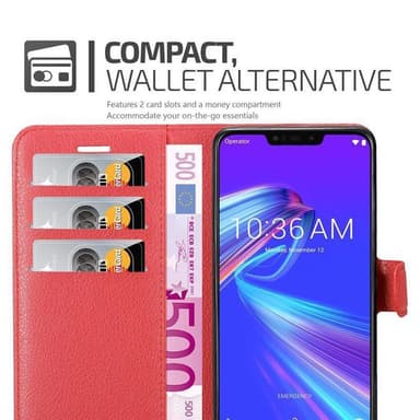 Asus ZenFone MAX M2 Deksel Etui Case (rød)