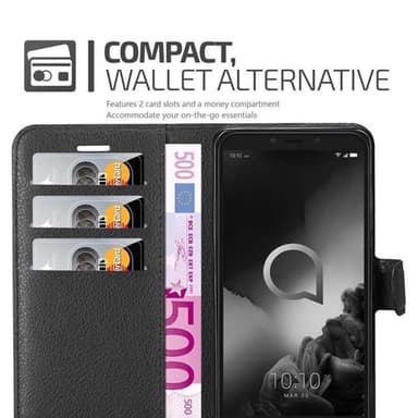 Alcatel 1C 2019 Deksel Etui Case (svart)