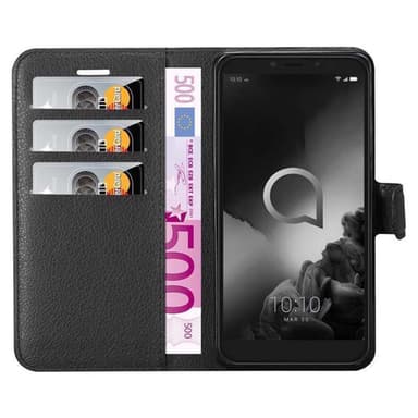 Alcatel 1C 2019 Deksel Etui Case (svart)