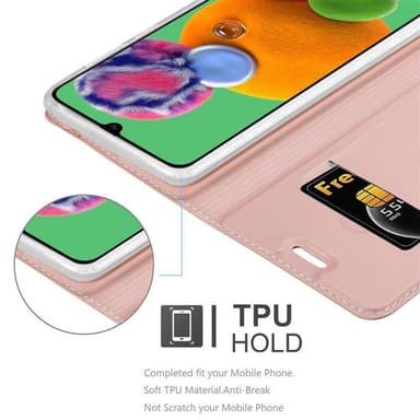 Samsung Galaxy A90 5G lommebokdeksel etui (rosa)