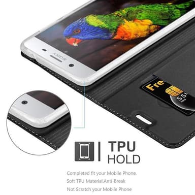 Sony Xperia XZ PREMIUM lommebokdeksel etui (svart)