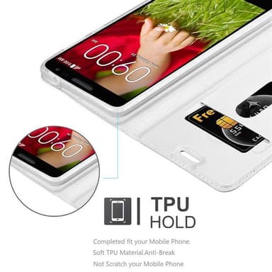 LG G2 MINI lommebokdeksel etui (sølv)