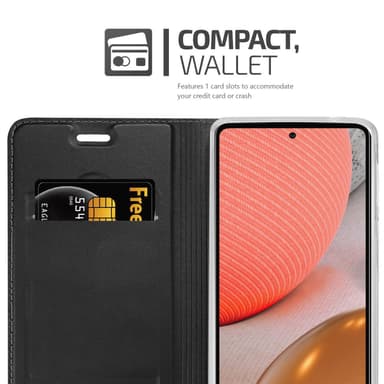 Samsung Galaxy A72 4G / 5G lommebokdeksel etui (svart)