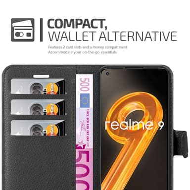 Realme 9 4G / 9 PRO+ Deksel Etui Case (svart)