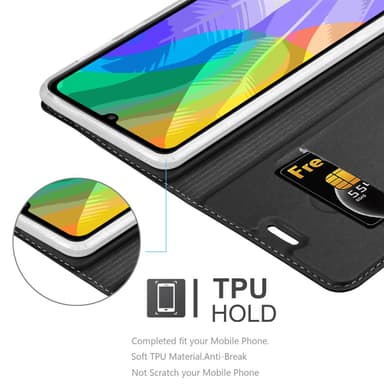 Huawei Y6P lommebokdeksel etui (svart)