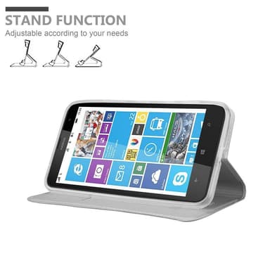Nokia Lumia 1320 lommebokdeksel etui (sølv)
