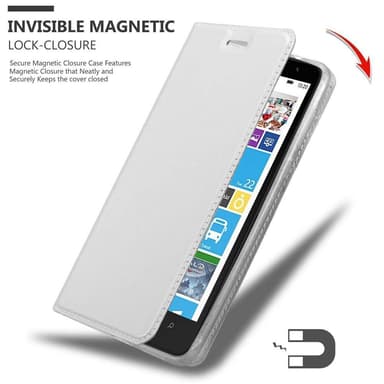 Nokia Lumia 1320 lommebokdeksel etui (sølv)