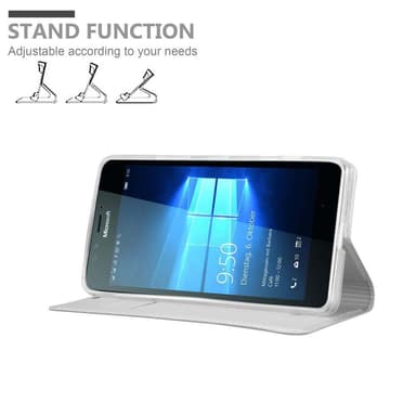 Nokia Lumia 950 lommebokdeksel etui (sølv)
