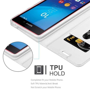 Sony Xperia M4 AQUA lommebokdeksel etui (sølv)