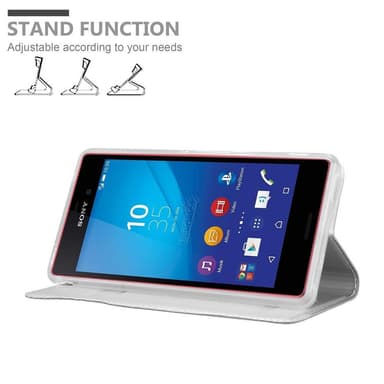 Sony Xperia M4 AQUA lommebokdeksel etui (sølv)