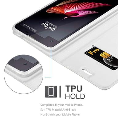 LG X SCREEN lommebokdeksel etui (sølv)