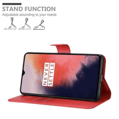 OnePlus 7T Deksel Etui Case (rød)