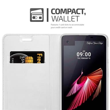 LG X SCREEN lommebokdeksel etui (sølv)