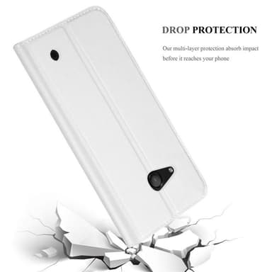 Nokia Lumia 550 lommebokdeksel etui (sølv)