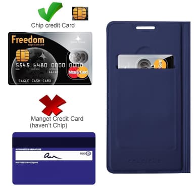 Huawei Y6P lommebokdeksel etui (blå)