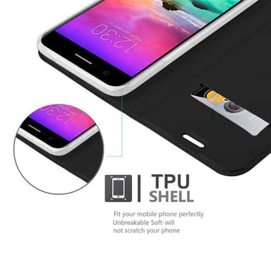 LG K10 2017 lommebokdeksel etui (svart)