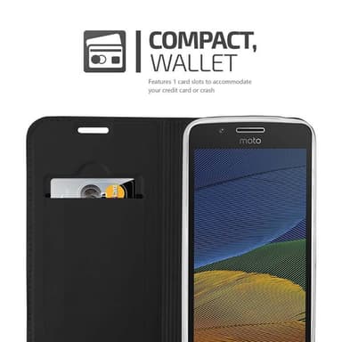 Motorola MOTO G5 lommebokdeksel etui (svart)