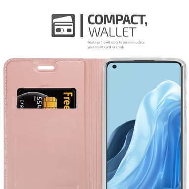 Oppo FIND X5 LITE / Reno7 5G lommebokdeksel etui (rosa)