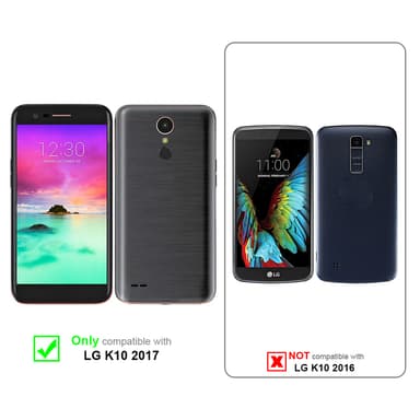LG K10 2017 lommebokdeksel etui (svart)