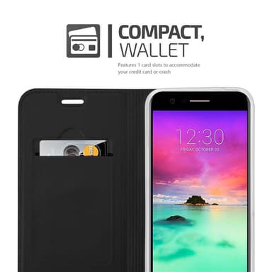 LG K10 2017 lommebokdeksel etui (svart)