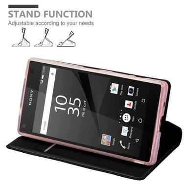 Sony Xperia Z5 COMPACT lommebokdeksel etui (svart)