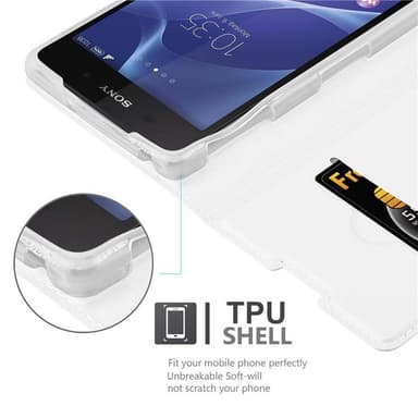 Sony Xperia Z2 lommebokdeksel etui (sølv)