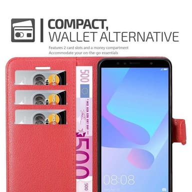 Huawei Y6 PRIME Deksel Etui Case (rød)