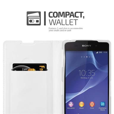 Sony Xperia Z2 lommebokdeksel etui (sølv)