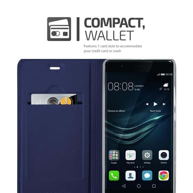 Huawei P9 lommebokdeksel etui (blå)