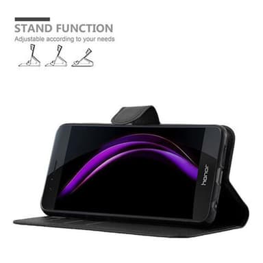 Honor 8 / 8 PREMIUM Deksel Etui Case (svart)