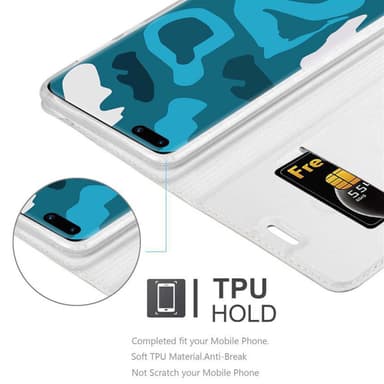 Huawei P40 PRO / P40 PRO+ lommebokdeksel etui (sølv)