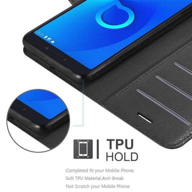 Alcatel 3C Deksel Etui Case (svart)