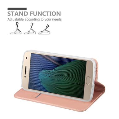 Motorola MOTO G5 PLUS lommebokdeksel etui (rosa)