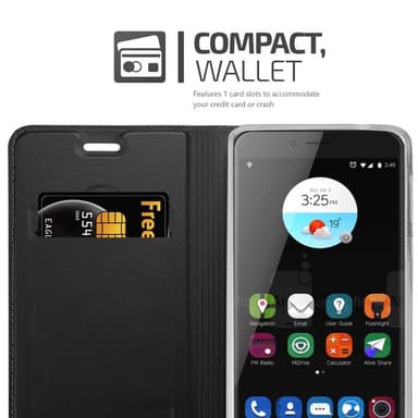 ZTE Blade V7 lommebokdeksel etui (svart)