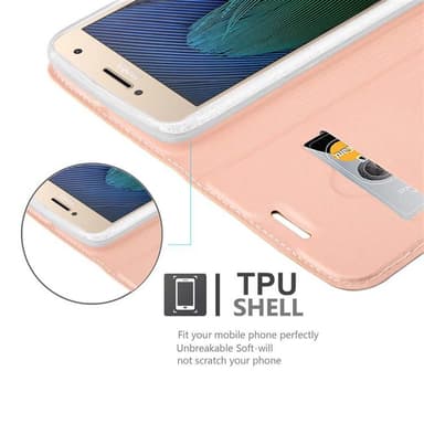 Motorola MOTO G5 PLUS lommebokdeksel etui (rosa)