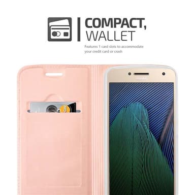 Motorola MOTO G5 PLUS lommebokdeksel etui (rosa)