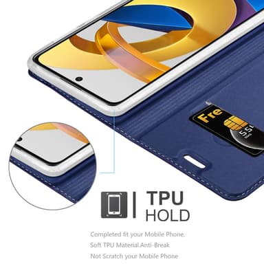 Xiaomi POCO M4 PRO 5G lommebokdeksel etui (blå)